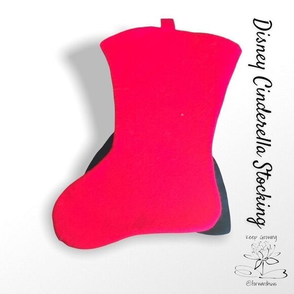Vintage Disney Cinderella Red Christmas Stocking - Charming Holiday Decor! - Picture 3 of 8